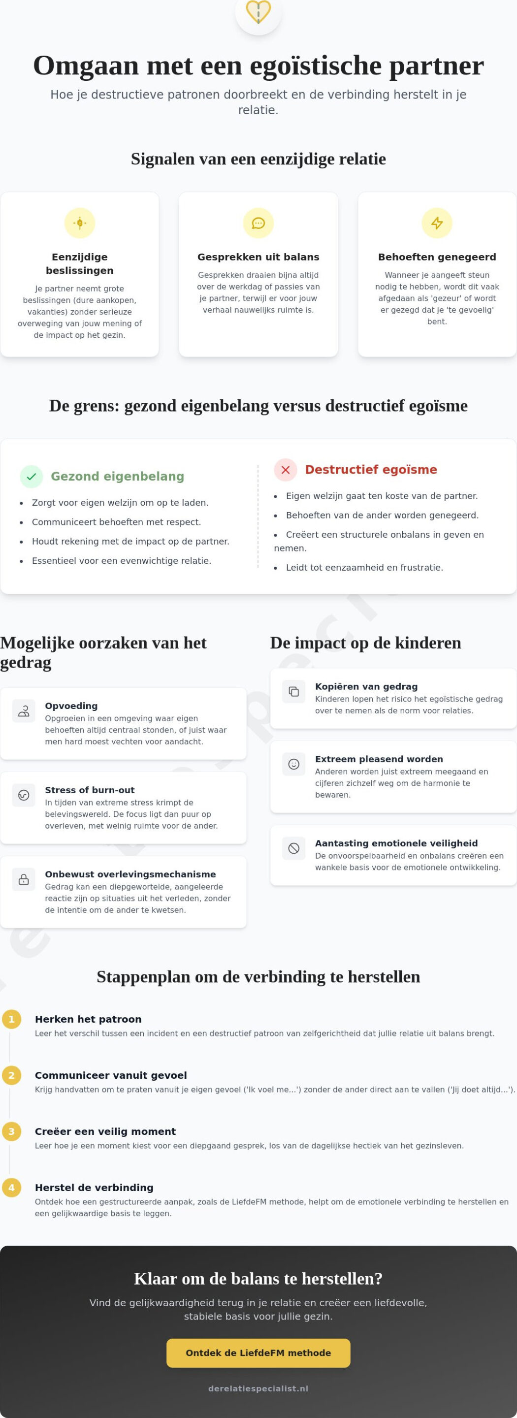 Omgaan met een egoïstische partner: hoe herstel je de balans in je relatie?