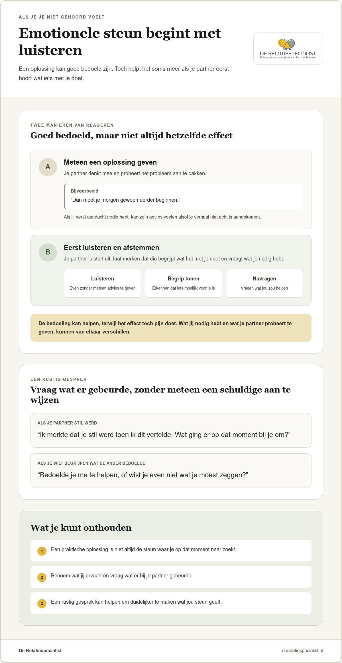 Gebrek aan emotionele steun van je partner: wat kun je doen?